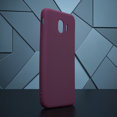Samsung Galaxy J4 Kılıf First Silikon - Mürdüm