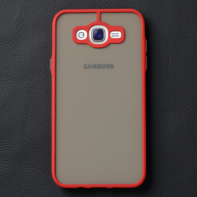 Samsung Galaxy J7 Kılıf Montreal Silikon Kapak - Kırmızı