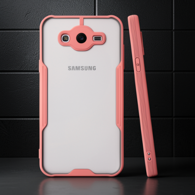 Samsung Galaxy J7 Kılıf Platin Silikon - Pembe