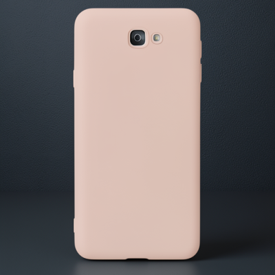 Samsung Galaxy J7 Prime Kılıf Nano İçi Kadife Silikon - Pudra