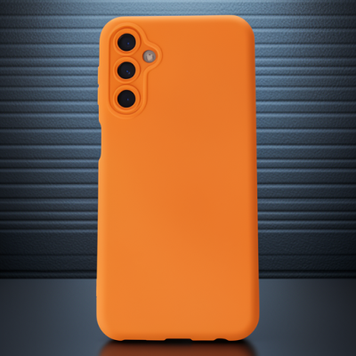 Samsung Galaxy M14 5g Kılıf Nano İçi Kadife Silikon - Turuncu
