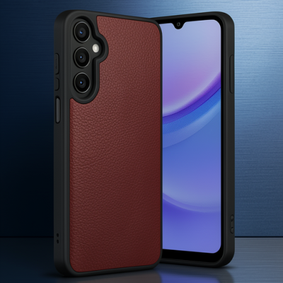 Samsung Galaxy M15 Kılıf Aras Deri Kapak - Bordo