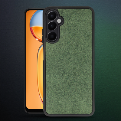 Samsung Galaxy M15 Kılıf Aras Deri Kapak - Koyu Yeşil