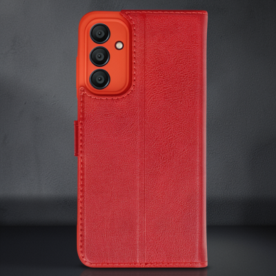 Samsung Galaxy M15 Kılıf Trend S Plus Kapaklı Kılıf - Kırmızı