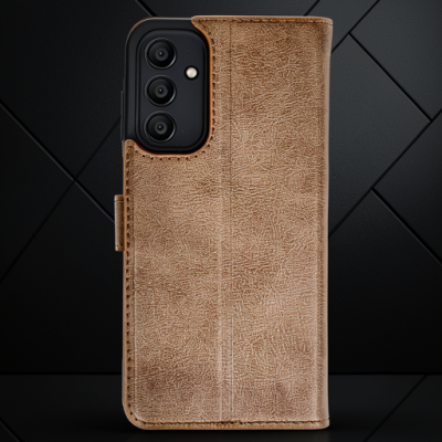 Samsung Galaxy M15 Kılıf Trend S Plus Kapaklı Kılıf - Taba