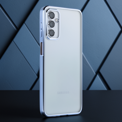 Samsung Galaxy M23 Kılıf Razer Lensli Silikon - Açık Mavi