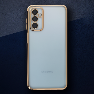 Samsung Galaxy M23 Kılıf Razer Lensli Silikon - Gold