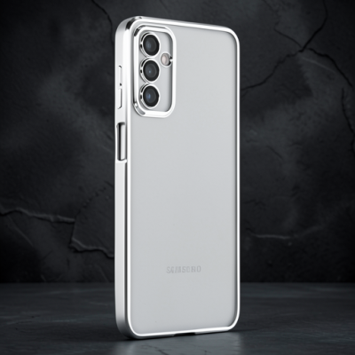 Samsung Galaxy M23 Kılıf Razer Lensli Silikon - Gümüş