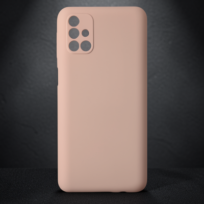 Samsung Galaxy M31s Kılıf Nano İçi Kadife Silikon - Pudra