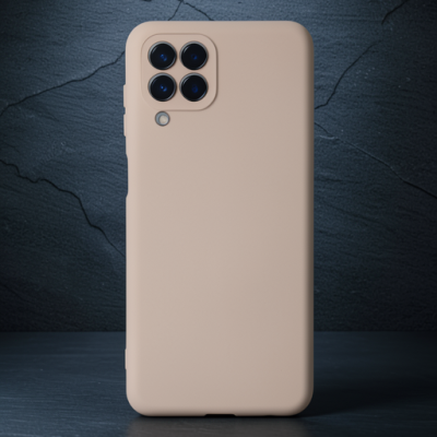Samsung Galaxy M33 Kılıf Nano İçi Kadife Silikon - Pudra