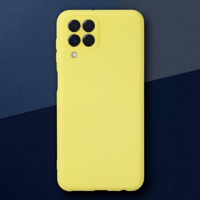 Samsung Galaxy M33 Kılıf Nano İçi Kadife Silikon - Sarı