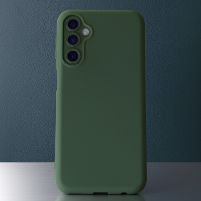 Samsung Galaxy M34 5g Kılıf Nano İçi Kadife Silikon - Koyu Yeşil