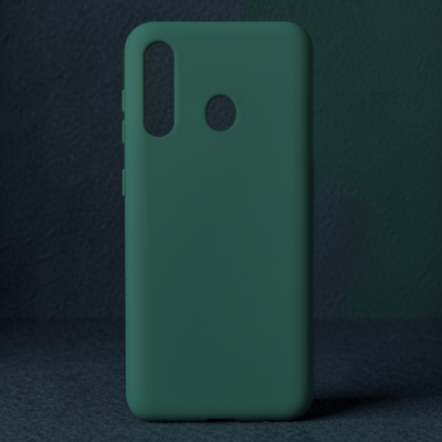 Samsung Galaxy M40 Kılıf Nano İçi Kadife Silikon - Koyu Yeşil