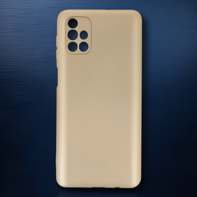 Samsung Galaxy M51 Kılıf First Silikon - Gold