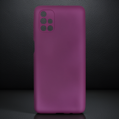 Samsung Galaxy M51 Kılıf First Silikon - Mürdüm