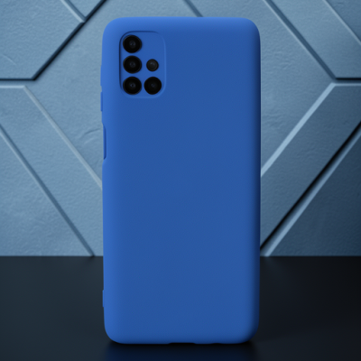 Samsung Galaxy M51 Kılıf Nano İçi Kadife Silikon - Mavi