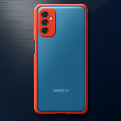 Samsung Galaxy M52 5g Kılıf Miami Şeffaf Silikon - Kırmızı
