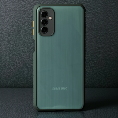 Samsung Galaxy M52 5g Kılıf Miami Şeffaf Silikon - Koyu Yeşil