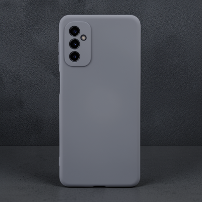 Samsung Galaxy M52 5g Kılıf Nano İçi Kadife Silikon - Gri
