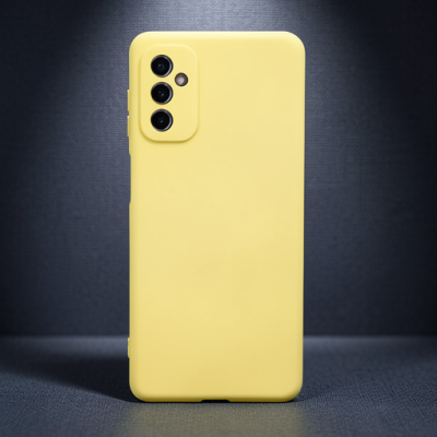 Samsung Galaxy M52 5g Kılıf Nano İçi Kadife Silikon - Sarı
