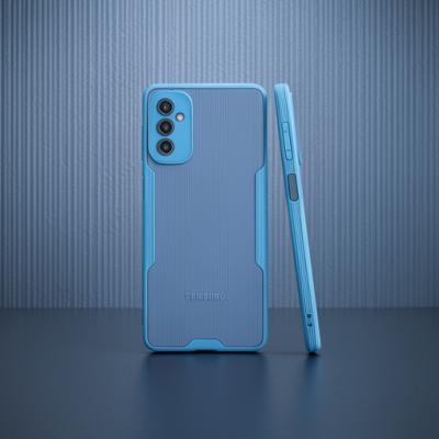 Samsung Galaxy M52 5g Kılıf Platin Silikon - Mavi