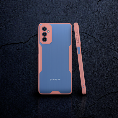 Samsung Galaxy M52 5g Kılıf Platin Silikon - Pembe