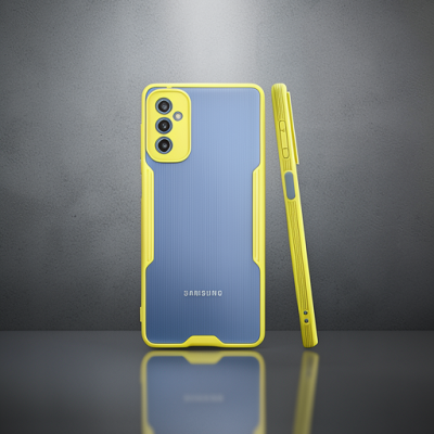 Samsung Galaxy M52 5g Kılıf Platin Silikon - Sarı