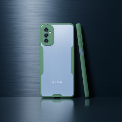 Samsung Galaxy M52 5g Kılıf Platin Silikon - Yeşil
