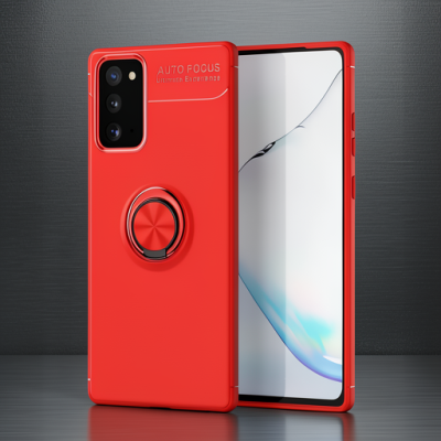 Samsung Galaxy Note 20 Kılıf Range Yüzüklü Silikon - Kırmızı