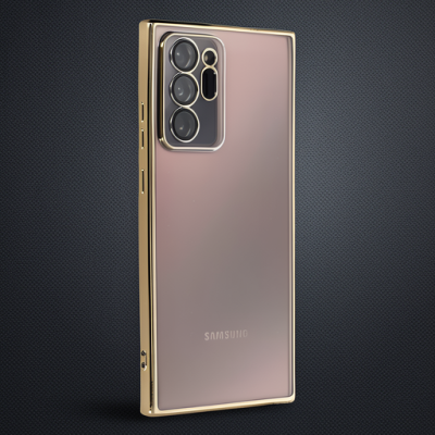 Samsung Galaxy Note 20 Ultra Kılıf Razer Lensli Silikon - Gold