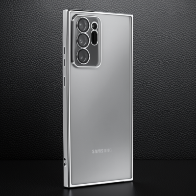 Samsung Galaxy Note 20 Ultra Kılıf Razer Lensli Silikon - Gümüş