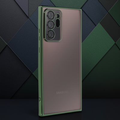 Samsung Galaxy Note 20 Ultra Kılıf Razer Lensli Silikon - Yeşil