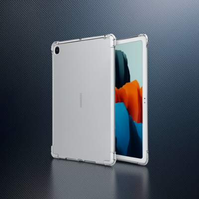 Samsung Galaxy P610 Tab S6 Lite 10.4 Kılıf Anti Shock Tablet Silikon - Şeffaf