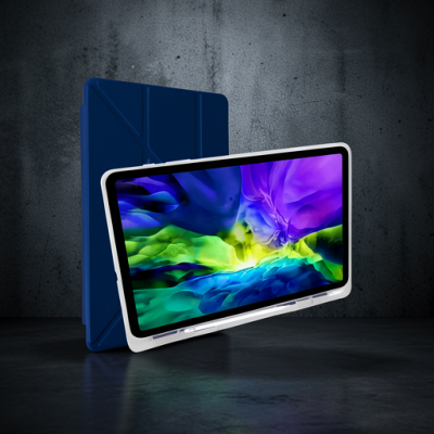 Samsung Galaxy P610 Tab S6 Lite 10.4 Kılıf Kalemlikli Mars Tablet Kılıfı - Lacivert
