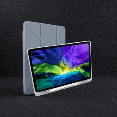 Samsung Galaxy P610 Tab S6 Lite 10.4 Kılıf Kalemlikli Mars Tablet Kılıfı - Lavender