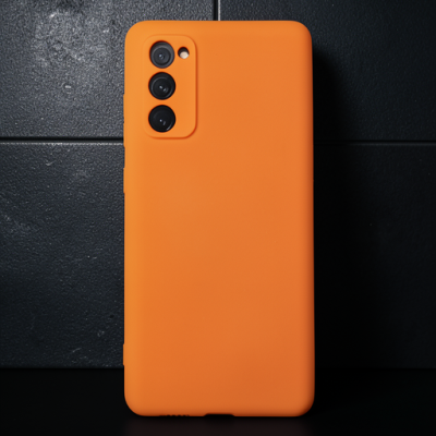 Samsung Galaxy S20 Fe Kılıf Nano İçi Kadife Silikon - Turuncu