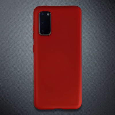 Samsung Galaxy S20 Kılıf Nano İçi Kadife Silikon - Kırmızı