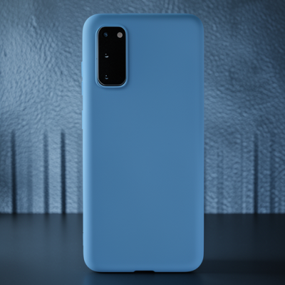 Samsung Galaxy S20 Kılıf Nano İçi Kadife Silikon - Mavi