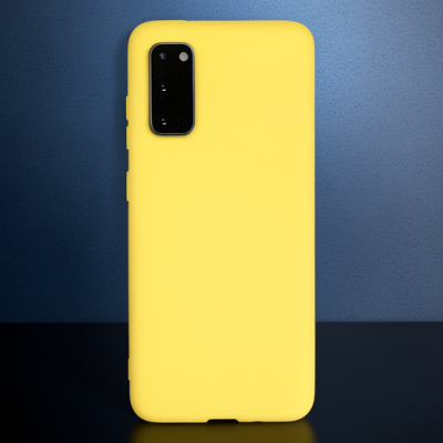 Samsung Galaxy S20 Kılıf Nano İçi Kadife Silikon - Sarı