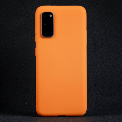 Samsung Galaxy S20 Kılıf Nano İçi Kadife Silikon - Turuncu