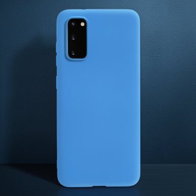 Samsung Galaxy S20 Plus Kılıf Nano İçi Kadife Silikon - Mavi