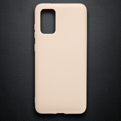 Samsung Galaxy S20 Plus Kılıf Nano İçi Kadife Silikon - Pudra