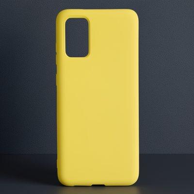 Samsung Galaxy S20 Plus Kılıf Nano İçi Kadife Silikon - Sarı