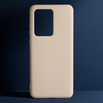 Samsung Galaxy S20 Ultra Kılıf Nano İçi Kadife Silikon - Pudra