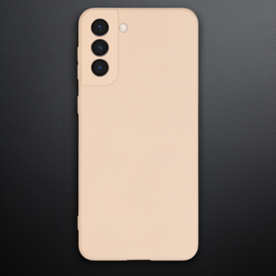 Samsung Galaxy S21 Kılıf Nano İçi Kadife Silikon - Pudra