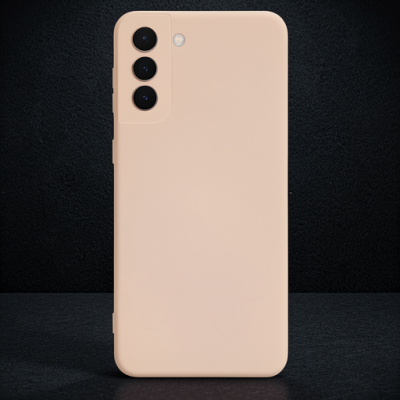 Samsung Galaxy S21 Plus Kılıf Nano İçi Kadife Silikon - Pudra