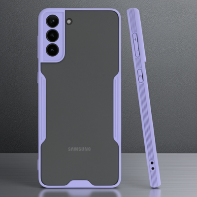 Samsung Galaxy S21 Plus Kılıf Platin Silikon - Lila