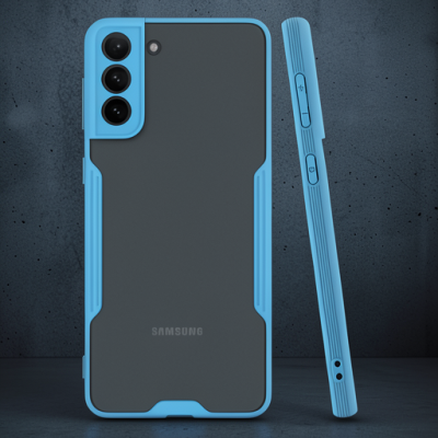 Samsung Galaxy S21 Plus Kılıf Platin Silikon - Mavi