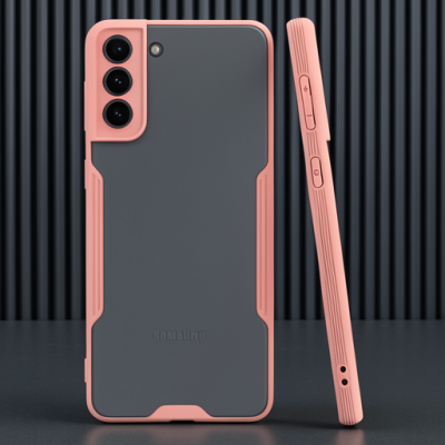 Samsung Galaxy S21 Plus Kılıf Platin Silikon - Pembe