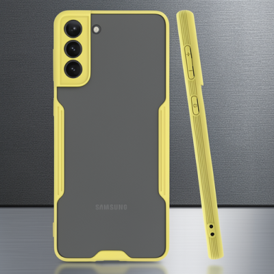 Samsung Galaxy S21 Plus Kılıf Platin Silikon - Sarı